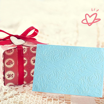 6Pcs 6 Styles Plastic Embossing Folders DIY-SP0005-35-1