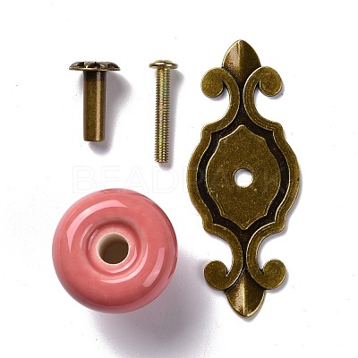 Round-shaped Porcelain Cabinet Door Knobs FIND-Z004-18E-1