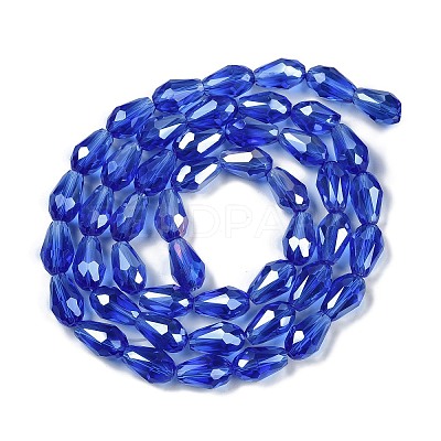 Transparent Electroplate Glass Beads Strands EGLA-N013-T10mm-B11-1