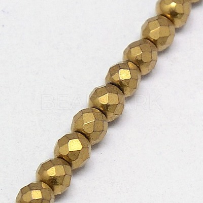 Electroplate Non-magnetic Synthetic Hematite Beads Strands G-J169C-4mm-04-1