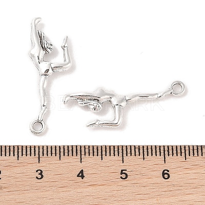 Tibetan Style Zinc Alloy Dancer Pendants X-TIBEP-R334-283AS-RS-1