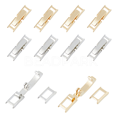 20Pcs 2 Colors Eco-Friendly Brass Watch Band Clasps KK-FH0007-67-1