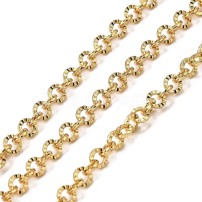 Brass Textured Oval Chains CHC-C014-23G-1