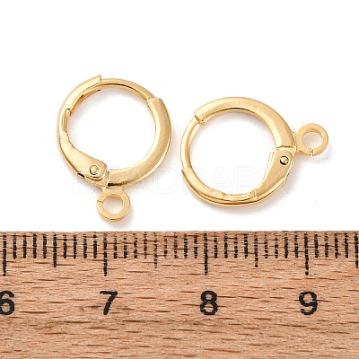 Brass Huggie Hoop Earring Findings X-KK-L179-04G-A-01-1