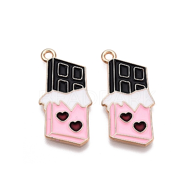 Valentine's Day Theme Alloy Enamel Pendants ENAM-T020-50B-02-1