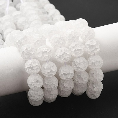 Frosted Crackle Glass Beads CCG-10D-37-1