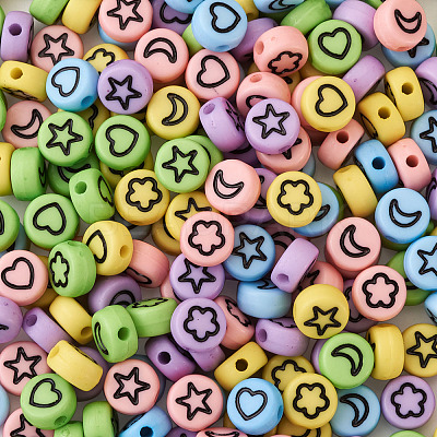Opaque Acrylic Beads MACR-PJ0001-01-1