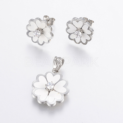 304 Stainless Steel Jewelry Sets SJEW-H128-10P-1