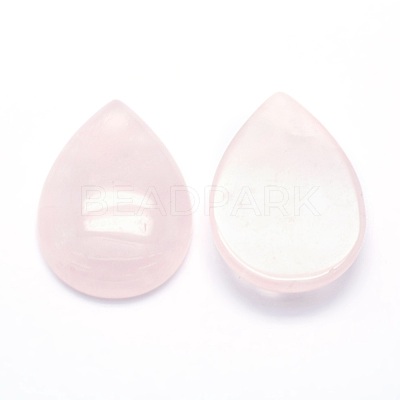 Natural Rose Quartz Cabochons G-P393-G05-1