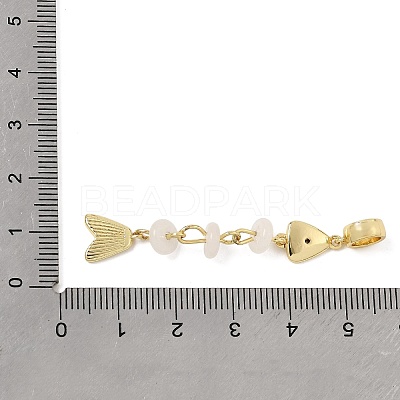 Brass Pave Cubic Zirconia Clear Cubic Zirconia & Natural White Jade & Enamel European Dangle Charms GG-CBA3401-01G-B05-1