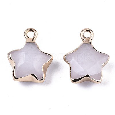 Natural White Jade Pendants G-N326-36K-1
