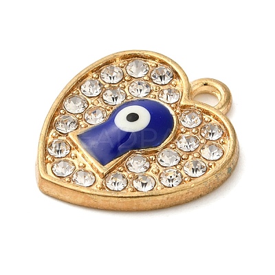 Alloy Enamel Rhinestone Glass Pendants X1-ENAM-U003-02G-11-1