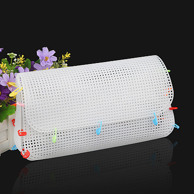 DIY Rectangle-shaped Plastic Mesh Canvas Sheet PURS-PW0001-603B-1