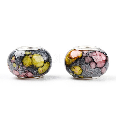 Opaque Resin European Beads RPDL-T003-09J-1