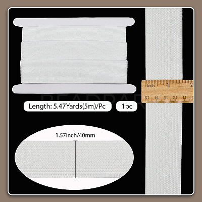 5M Polyester Non-Slip Silicone Elastic Gripper Bands for Garment Sewing SRIB-GF0001-50B-02-1