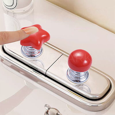 4Pcs 4 Styles Plastic Toilet Tank Button AJEW-TA0003-59-1