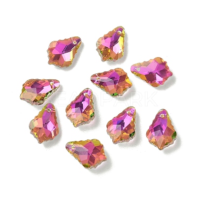 AB Color Plated Electroplate Glass Pendants EGLA-O003-06C-17-1