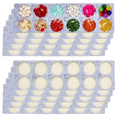 12-Hole Felt Bead Design Boards TOOL-WH0127-38B-1