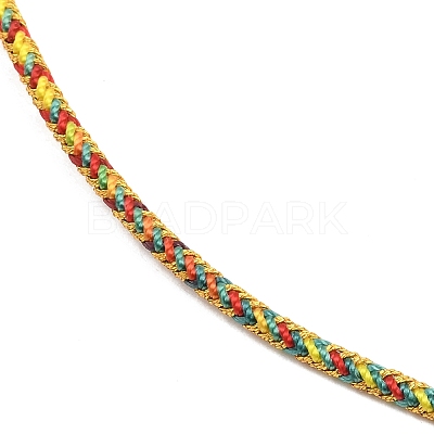 Braided Polycotton Cord Necklaces Making MAK-F038-B-P-1