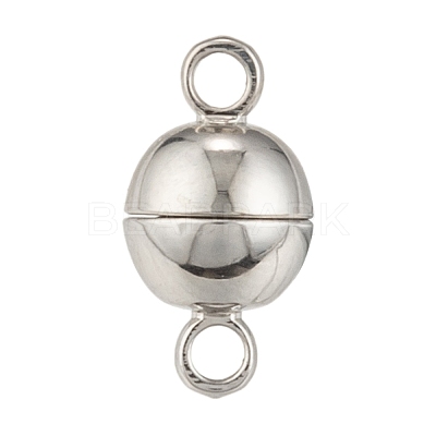 Rack Plating Brass Magnetic Clasps with Loops X-KK-F801-02A-P-1