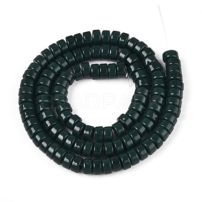 Opaque Solid Color Glass Beads Strands LS-GLAA-N026-3x6mm-10-1