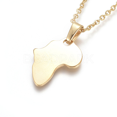 304 Stainless Steel Pendant Necklaces X-NJEW-F275-19G-1