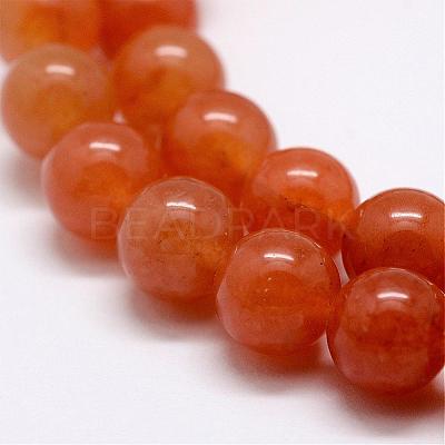 Natural Red Aventurine Bead Strands G-P257-02-8mm-1