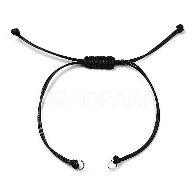 Korean Waxed Polyester Cord Braided Bracelets MAK-T010-01P-1