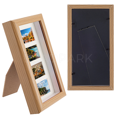 1Pc Rectangle Wood Photo Frame Stand DJEW-CP0001-47B-1