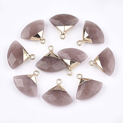 Electroplate Natural Strawberry Quartz Pendants X-G-T112-04B-1