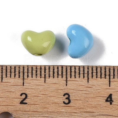 Spray Paint Alloy Beads PALLOY-H145-09-1