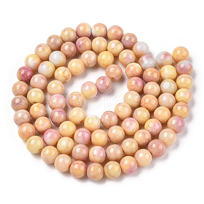 Ombre Effect Dyed Crackle Glass Beads X1-GLAA-T031-10mm-01P-1