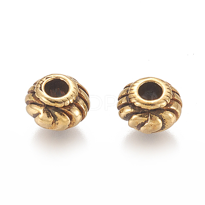 Tibetan Style Spacer Beads TIBEB-Q39-AG-FF-1