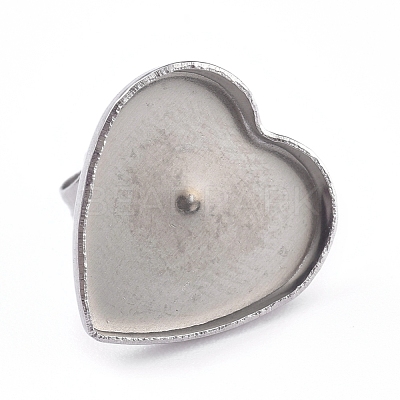 Stainless Steel Stud Earring Findings STAS-WH0015-06P-1