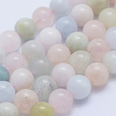 Natural Morganite Beads Strands G-L478-32-8mm-1