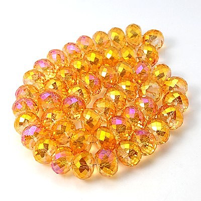 Electorplated Glass Beads EGLA-E005-04-1