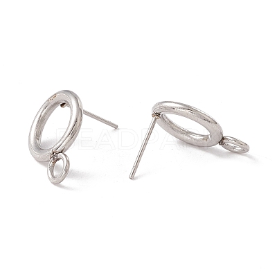 Non-Tarnish 304 Stainless Steel Stud Earring Findings STAS-P308-02A-P-1