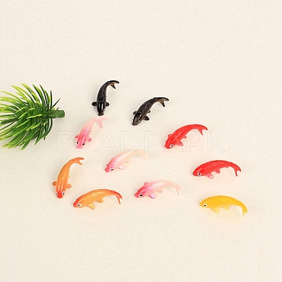 40Pcs 10 Styles PVC Imitation Fish Display Decorations DIY-CN0003-64-1
