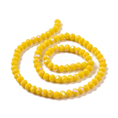 Electroplate Opaque Solid Color Glass Beads Strands LS-EGLA-A034-P4mm-L02-1