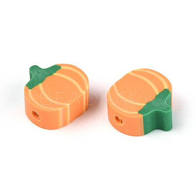 Halloween Handmade Polymer Clay Beads CLAY-T022-15B-1