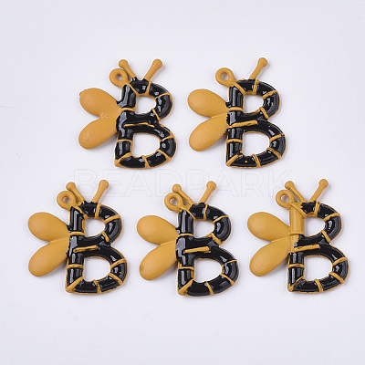 Spray Painted Alloy Pendants PALLOY-N0149-03C-1