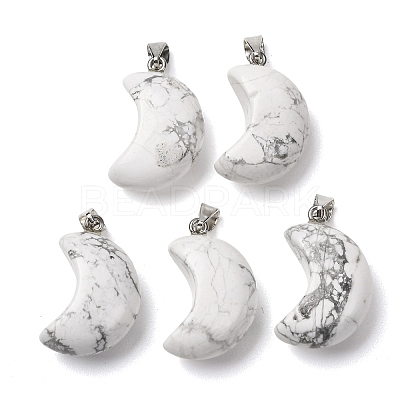 Natural Howlite Pendants G-F820-02J-01-1
