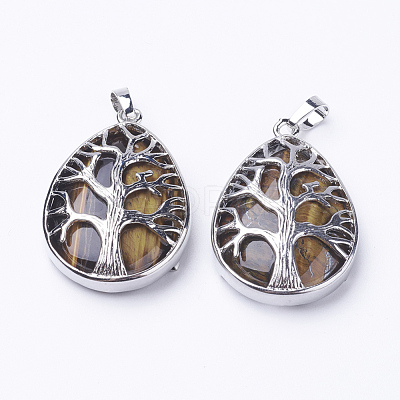 Natural & Synthetic Mixed Stone Pendants G-E421-P-1