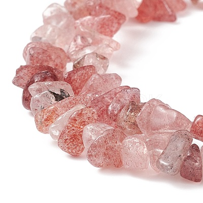 Natural Strawberry Quartz Chip Bead Strands LS-G-M205-56-1