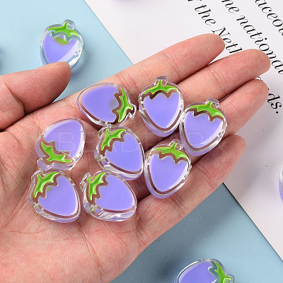Transparent Enamel Acrylic Beads X1-TACR-S155-003J-1