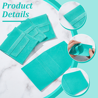 Velvet Jewelry Flap Pouches ABAG-WH0038-43C-1