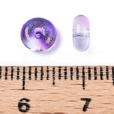 Electroplate Transparent Colours Rainbow Glass Seed Beads SEED-T007-03C-1