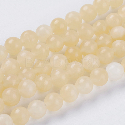 Natural Topaz Jade Beads Strands X-G-G515-6mm-03B-1