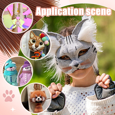 Plastic Simulated Animal Whiskers for Crafts Needle Felting DIY-WH0430-904C-04-1