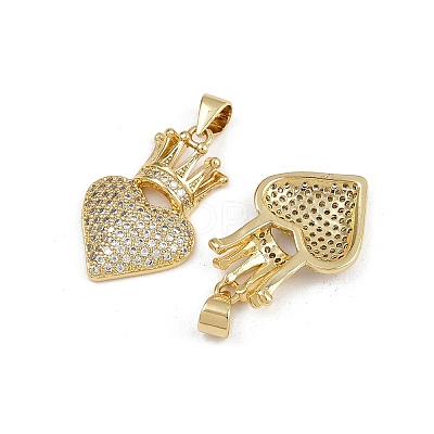 Brass Micro Pave Cubic Zirconia Pendants ZIRC-I367-07G-04-1
